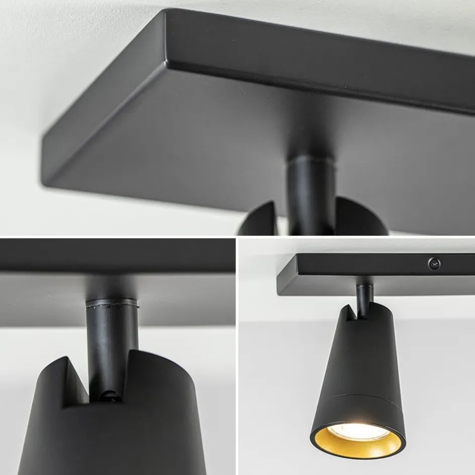 Plafondspot Petunia 2L balk zwart/goud>Straluma Best