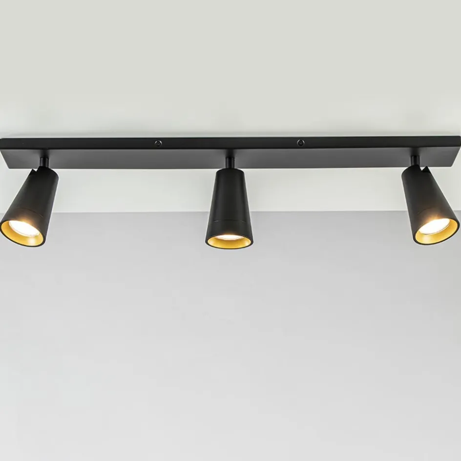 Plafondspot Petunia 3L balk zwart/goud>Straluma Sale