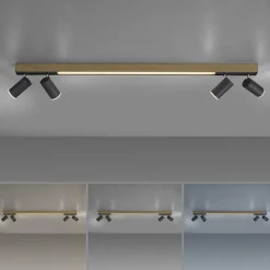 Plafondspot Pure Lines antraciet/hout cct></noscript>Straluma Sale