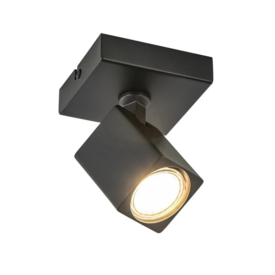 Plafondspot Quadro 1L zwart gu10>Straluma Sale