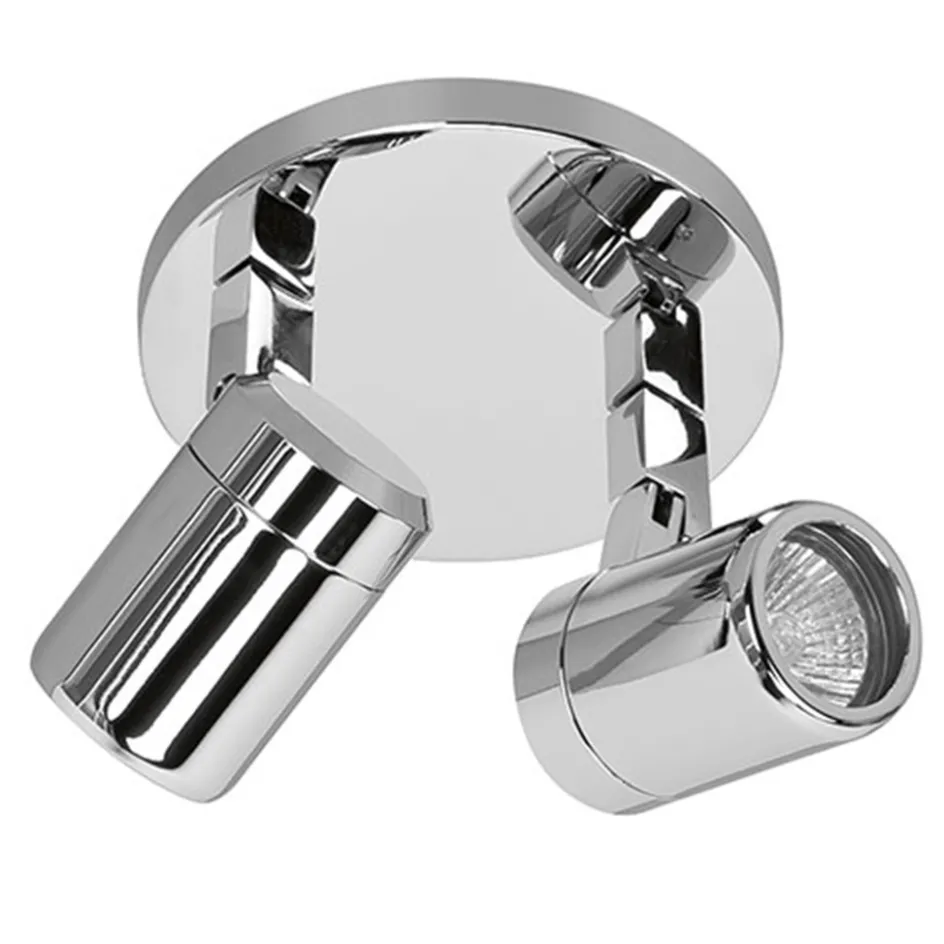 Plafondspot Rain 2l rond chroom IP44>Straluma Best