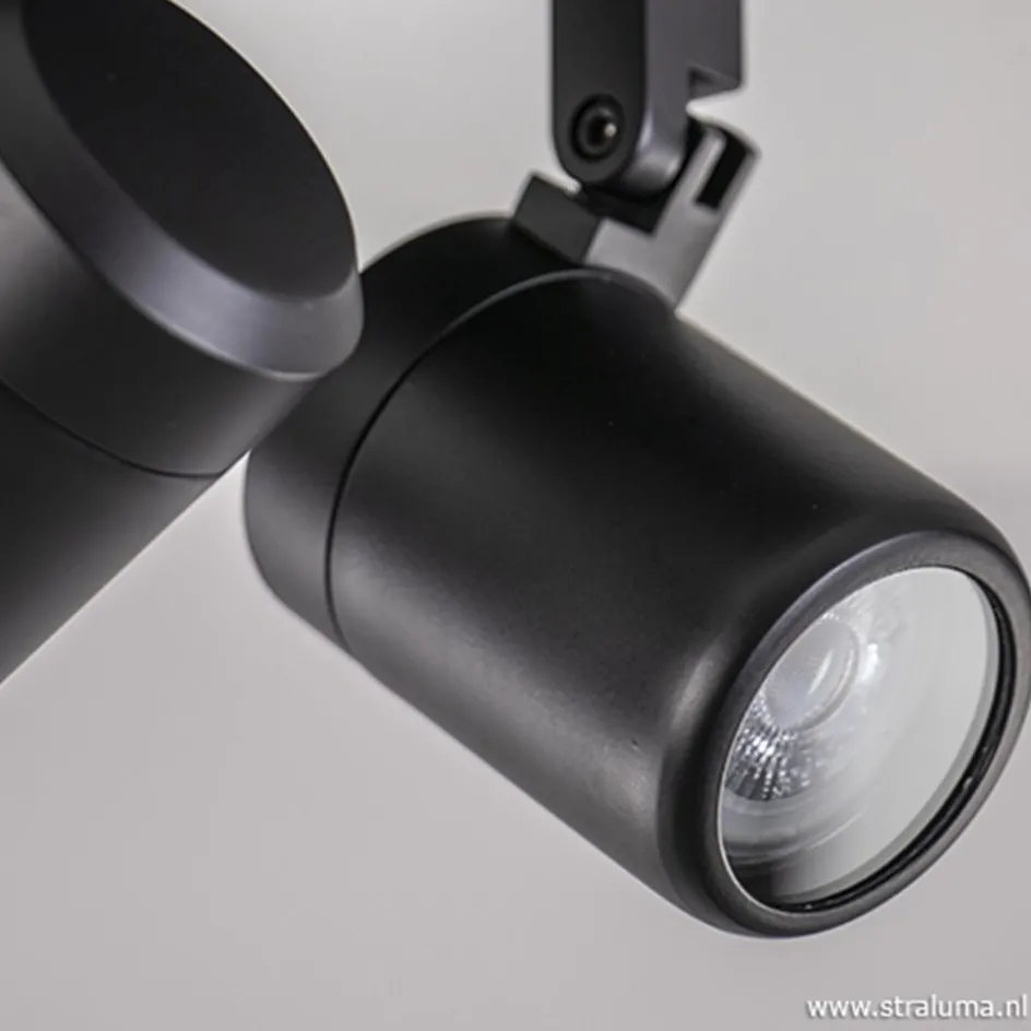 Plafondspot Rain 2L rond zwart IP44>Straluma New