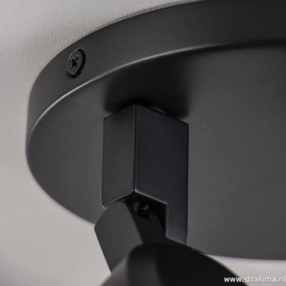 Plafondspot Rain 2L rond zwart IP44>Straluma New