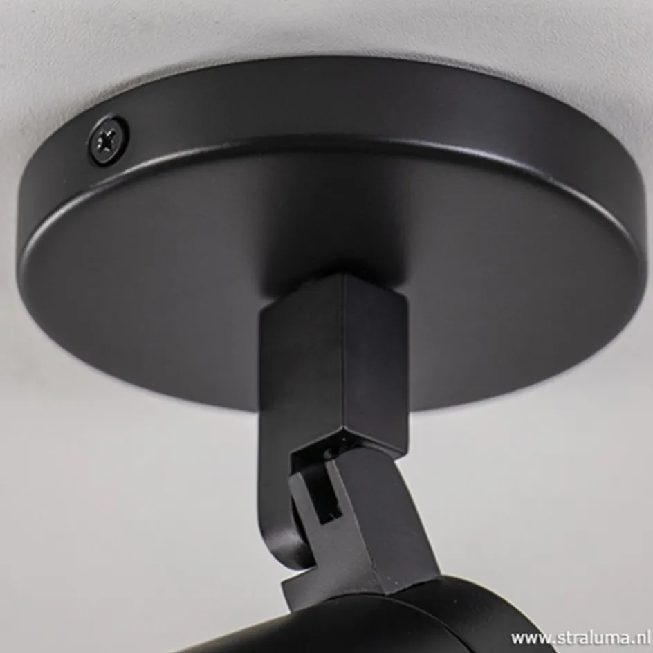 Plafondspot Rain 1L rond zwart gu10 IP44>Straluma New