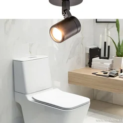 Plafondspot Rain 1L rond zwart gu10 IP44><noscript><img width=