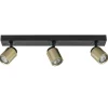 Plafondspot Razza 3l balk zwart/goud gu10>Straluma Outlet