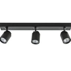 Plafondspot Razza 3L balk zwart gu10>Straluma Clearance