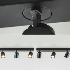 Plafondspot Razza 3L balk zwart gu10><noscript><img width=