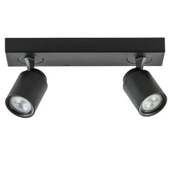 Plafondspot Razza 2L balk zwart gu10>Straluma Hot