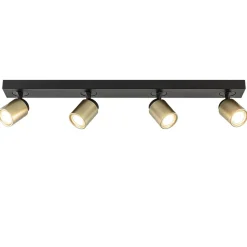 Plafondspot Razza 4L balk zwart/matgoud>Straluma Outlet
