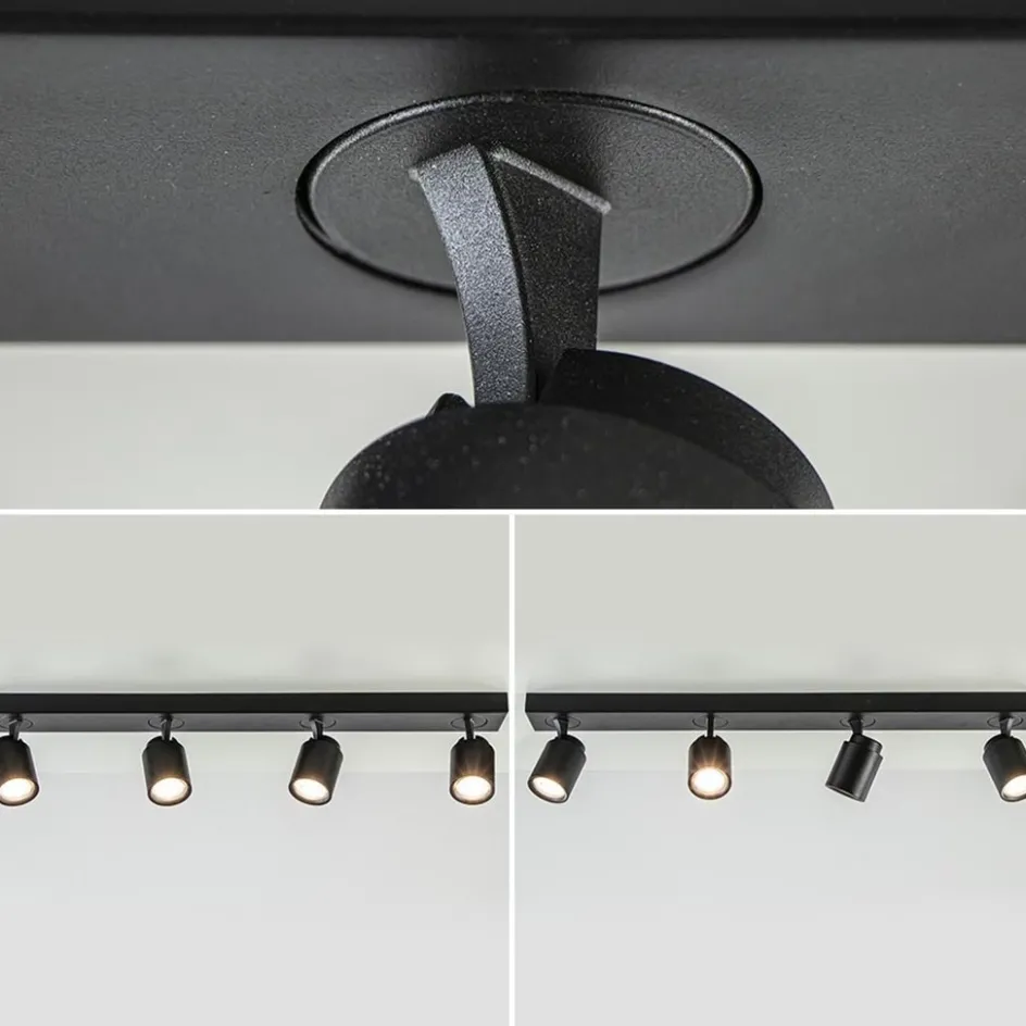 Plafondspot Razza 4L balk zwart gu10>Straluma Outlet