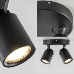 Plafondspot Razza 2L rond zwart gu10><noscript><img width=