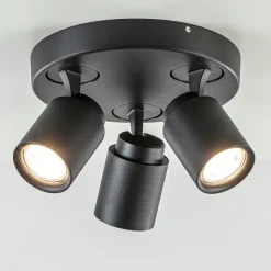 Plafondspot Razza 3l rond zwart gu10>Straluma Hot