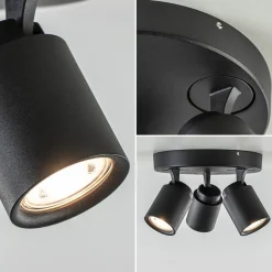 Plafondspot Razza 3l rond zwart gu10><noscript><img width=