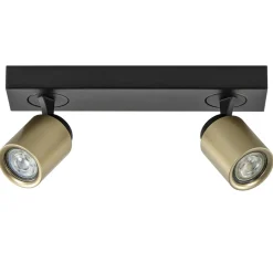 Plafondspot Razza 2L zwart/goud>Straluma Best