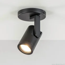 Plafondspot rond enkel zwart ex.gu10>Straluma Clearance