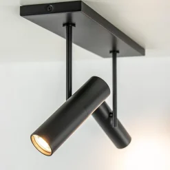 Plafondspot Trend 2L balk zwart gu10mini><noscript><img width=