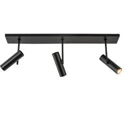Plafondspot Trend 3L balk zwart gu10mini>Straluma Best