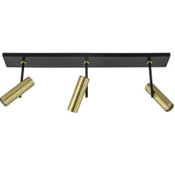 Plafondspot Trend 3L zwart/goud gu10 mini>Straluma New