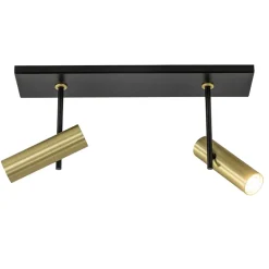 Plafondspot Trend 2L zwart/goud mini gu10>Straluma Best