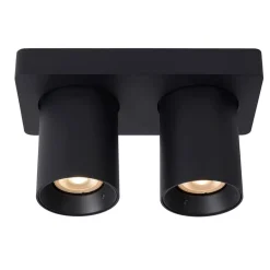 Plafondspot tube 2-L zwart incl.gu10 dtw>Straluma Discount