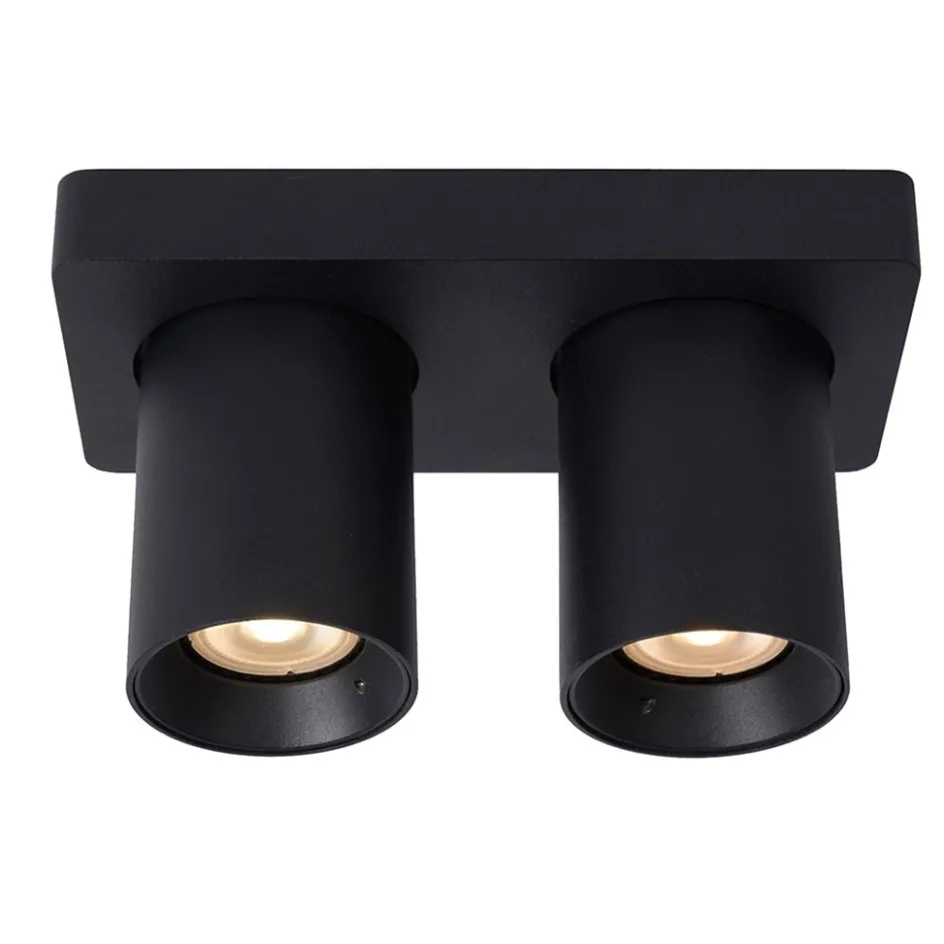 Plafondspot tube 2-L zwart incl.gu10 dtw>Straluma Discount