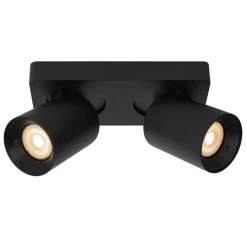 Plafondspot tube 2-L zwart incl.gu10 dtw><noscript><img width=