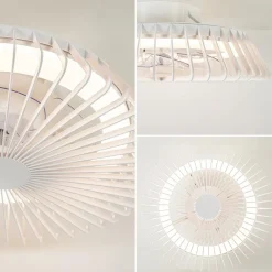 Plafondventilator mini wit inclusief dimbaar LED></noscript>Straluma Outlet