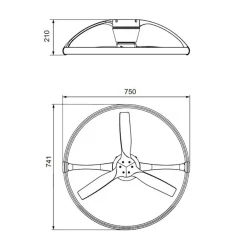 Plafondventilator Nepal Mini zwart><noscript><img width=