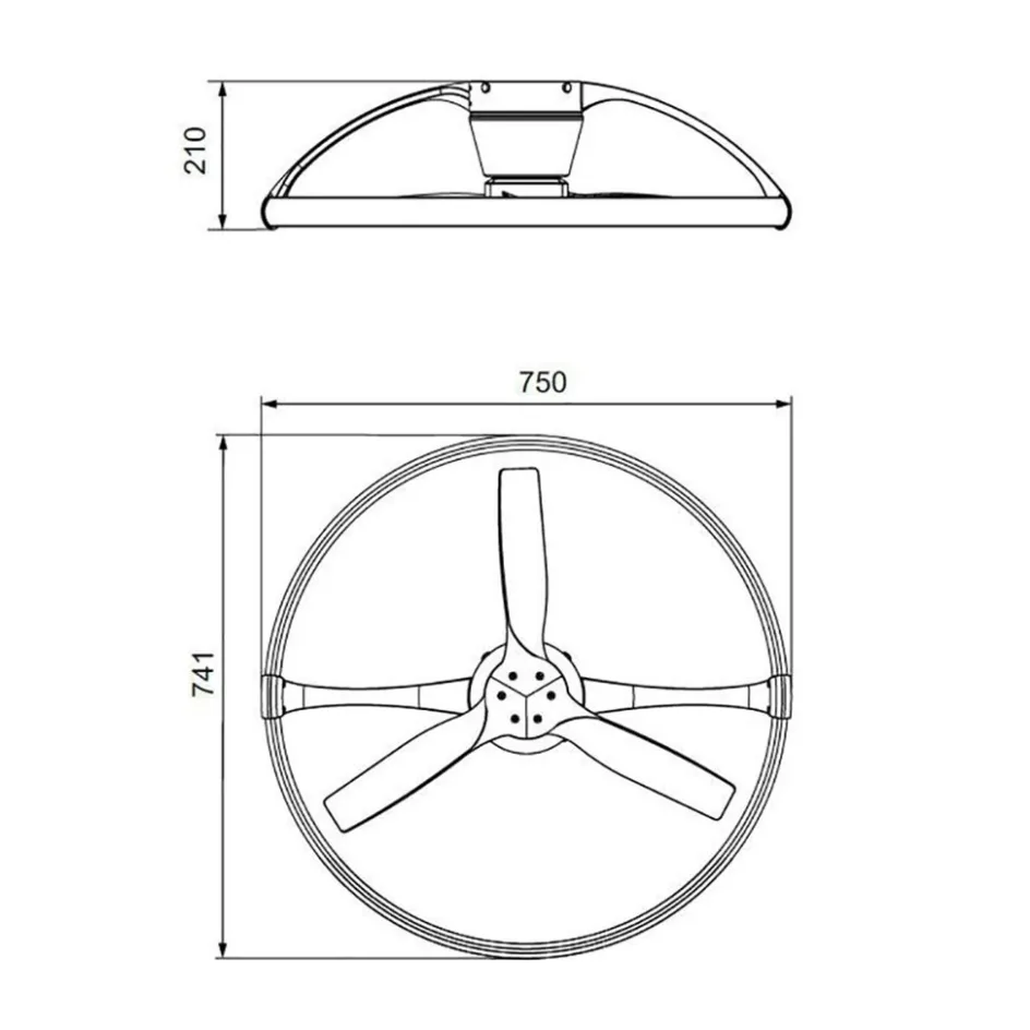 Plafondventilator Nepal Mini zwart>Straluma Clearance