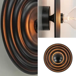 Plafond/wandlamp Saturn 42cm zwart><noscript><img width=