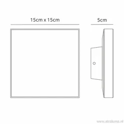 Plafond/wandlamp square antraciet><noscript><img width=