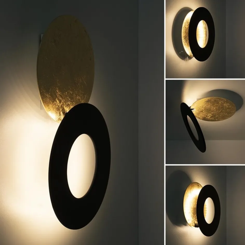 Plafond/wandlamp Vera 21 goldleaf/zwart>Straluma Outlet