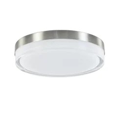 **Plafonniere nikkel opaal IP44 3-step d>Straluma Outlet