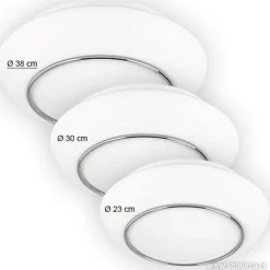 Plafonniere Tornado chroom/wit 38cm IP44><noscript><img width=