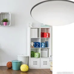 Plafonnière Art nikkel/wit 30cm><noscript><img width=