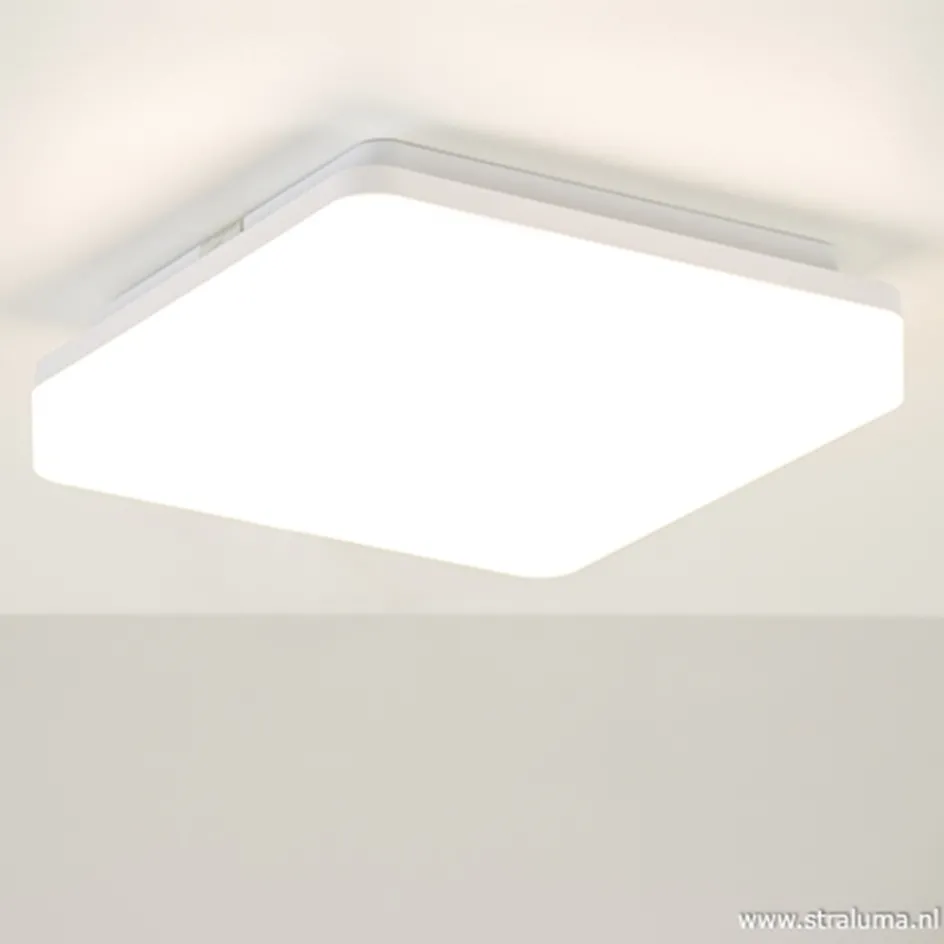 Plafonnière Basic square wit 3000K IP44>Straluma Outlet