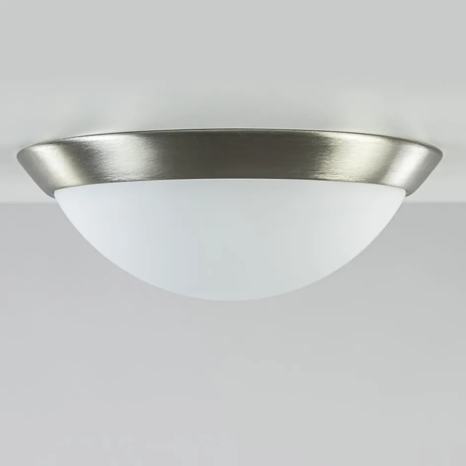 Plafonnière modern met staal en glas>Straluma