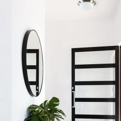 Plafonnière rvs + mat glas 30cm><noscript><img width=