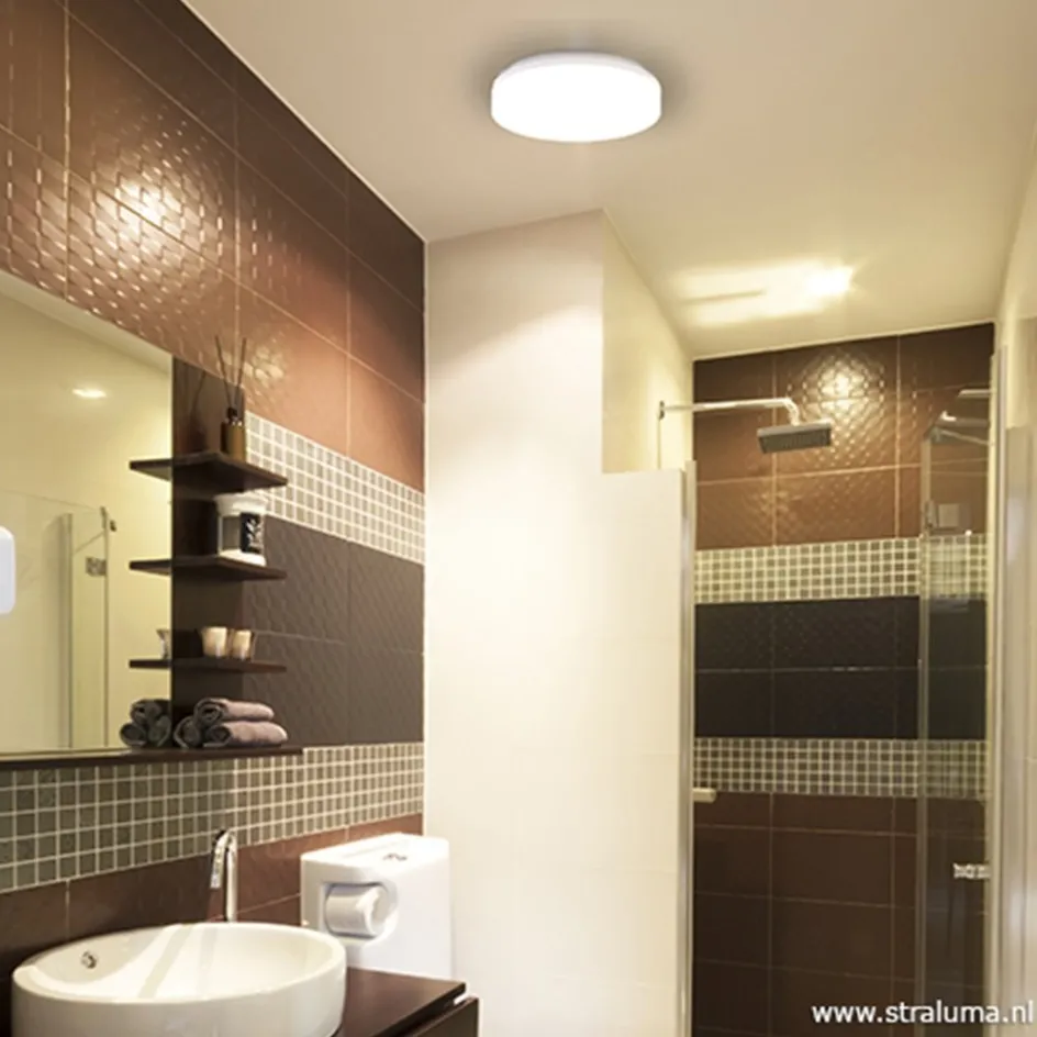 Plafonnière wit 22cm led 3000k IP44>Straluma Online