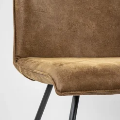 PU lederen eetkamerstoel camel met smalle zwarte pootjes></noscript>Straluma Clearance