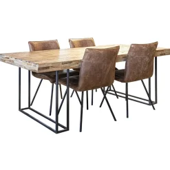 PU lederen eetkamerstoel camel met smalle zwarte pootjes></noscript>Straluma Clearance