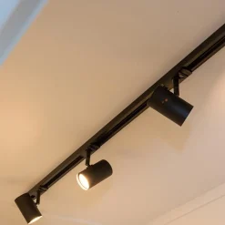 Rail Trackline set 1.5m zwart 4 spots><noscript><img width=