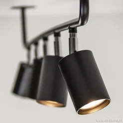 Rail zwart 5-lichts 160cm gu10><noscript><img width=