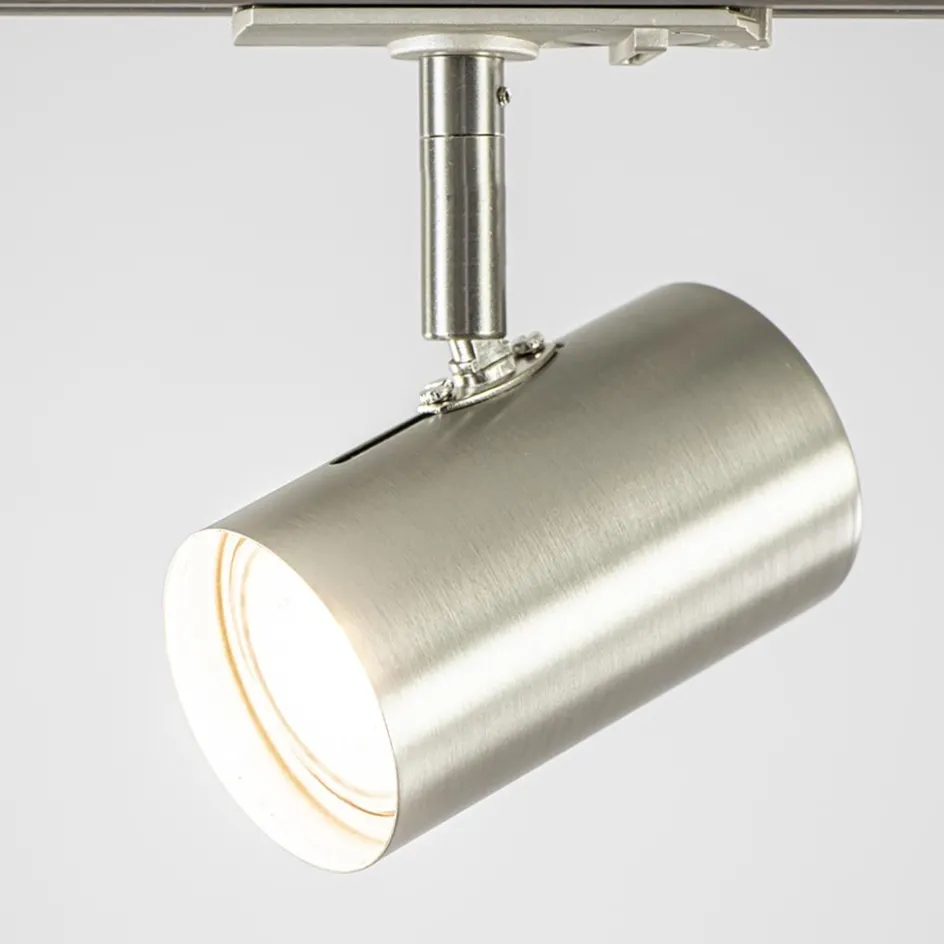 Railsysteem 1,5m nikkel met 4 verstelbare spots>Straluma Best