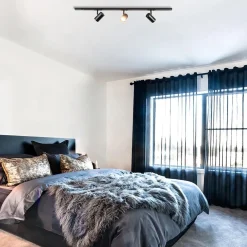 Railsysteem zwart 1mtr compleet met 3xspot><noscript><img width=