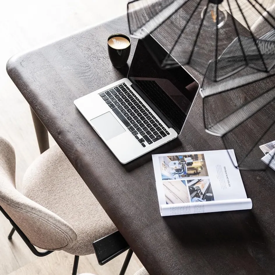 Rechthoekige eettafel Jiska bruin mangohout 250x100 cm>Straluma Outlet