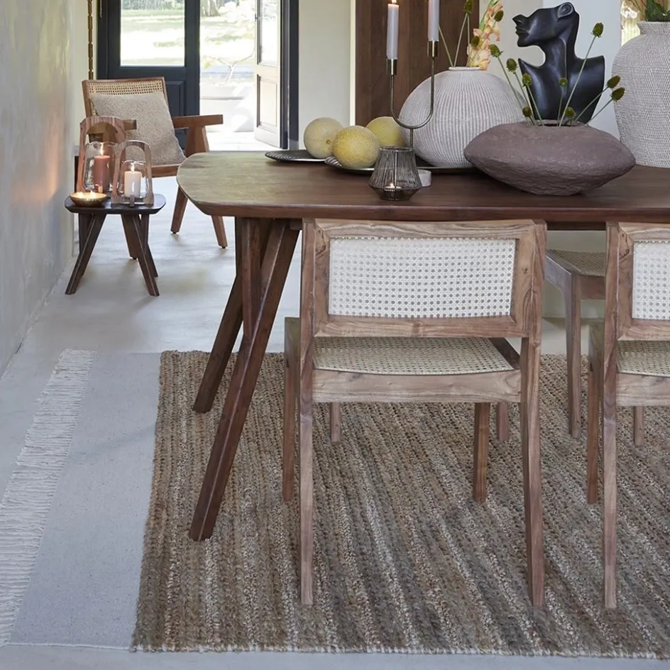 Rechthoekige eettafel Quenza acaciahout 200x100 cm>Straluma