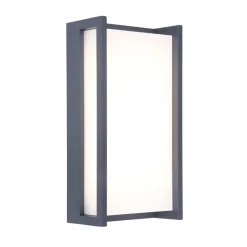 Rechthoekige LED buitenlamp donker grijs IP54>Straluma Online