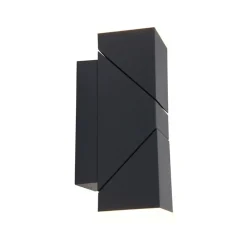 Rechthoekige LED buitenlamp verstelbaar zwart aluminium>Straluma Online